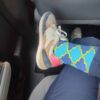 arabesque blue yellow socks sikasok
