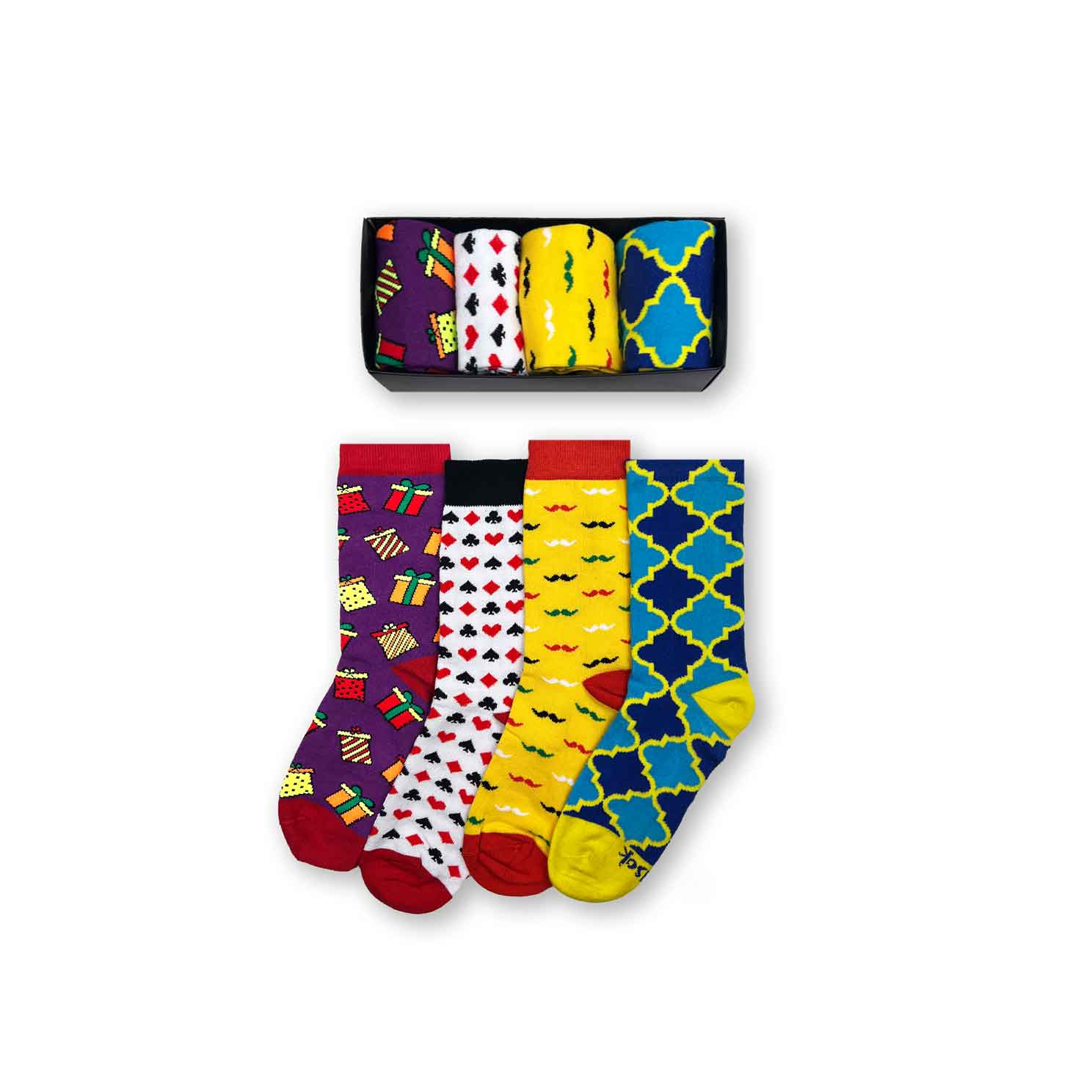 sikasok-mix-long-socks-3640-bundle-4 gift cards moustache arabesque