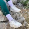 hiking purple jasmine long socks