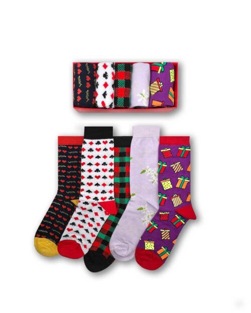 sikasok joyful long socks size 36-40 bundle of 5